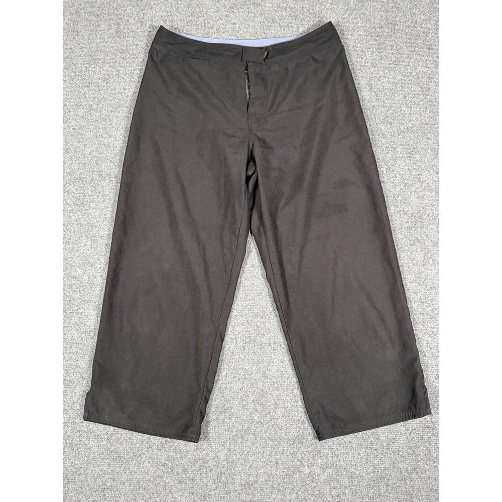 Patagonia Pants Womens 10 Black Ankle‎ Wide Leg Polyester Vintage PATALOHA RARE